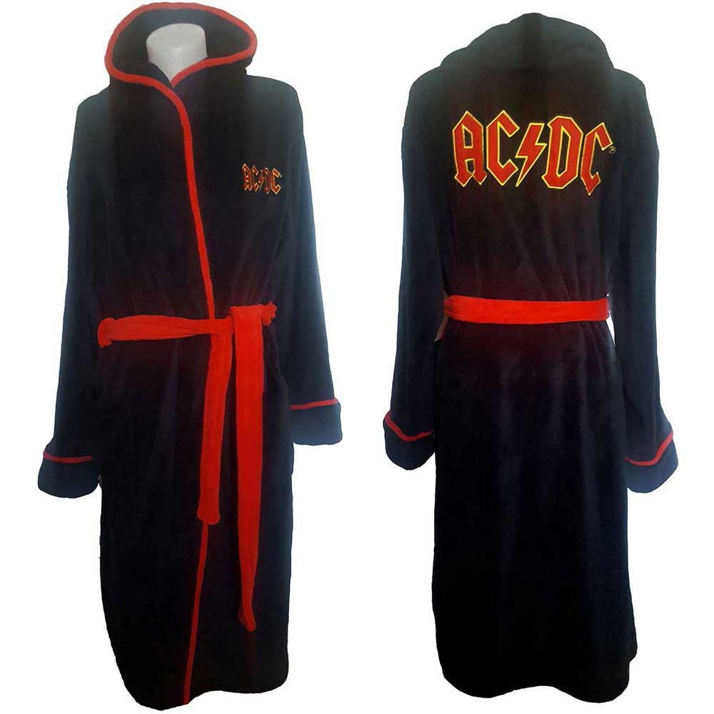 AC/DC Unisex Bathrobe: Logo (Small - Medium) Bathrobe