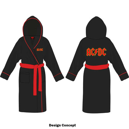 AC/DC Unisex Bathrobe: Logo (Small - Medium) Bathrobe