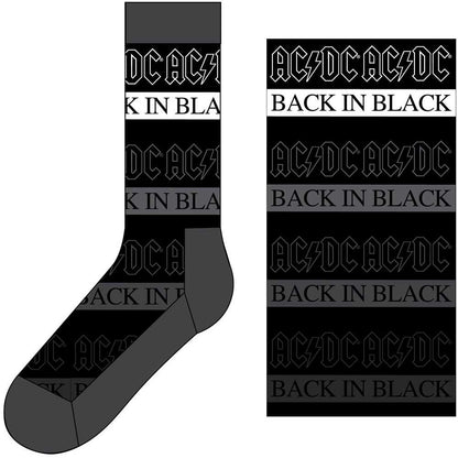 AC/DC Unisex Ankle Socks: Back In Black (UK Size 7 - 11) Enkelsokken