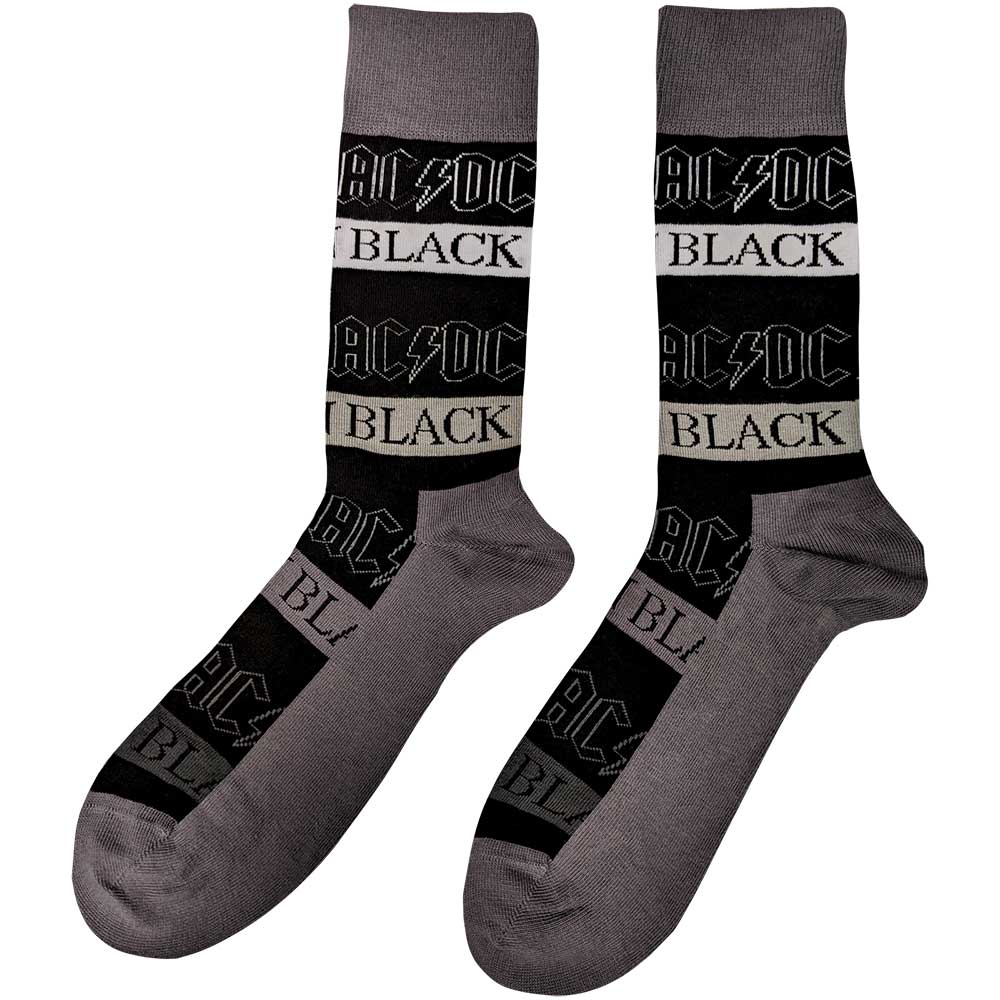 AC/DC Unisex Ankle Socks: Back In Black (UK Size 7 - 11) Enkelsokken