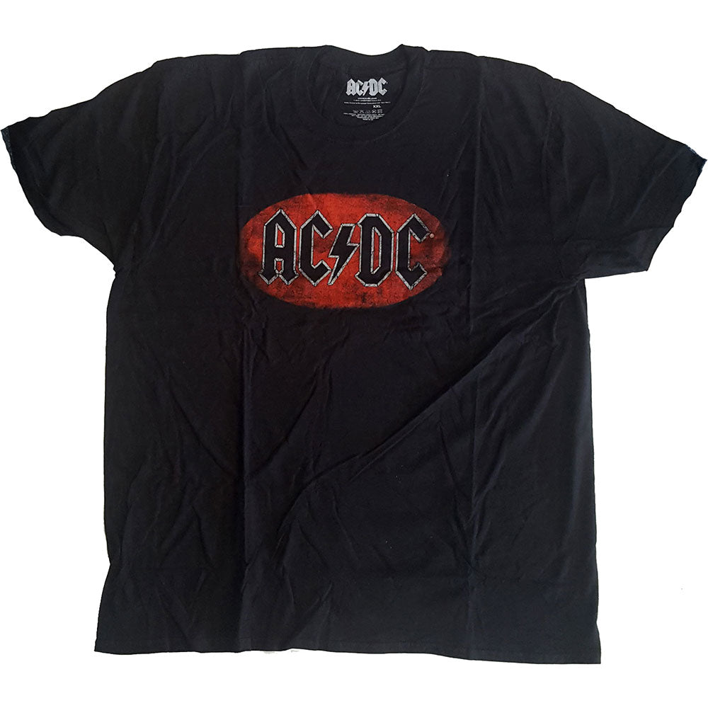 AC/DC Unisex T-Shirt: Oval Logo Vintage T-Shirt