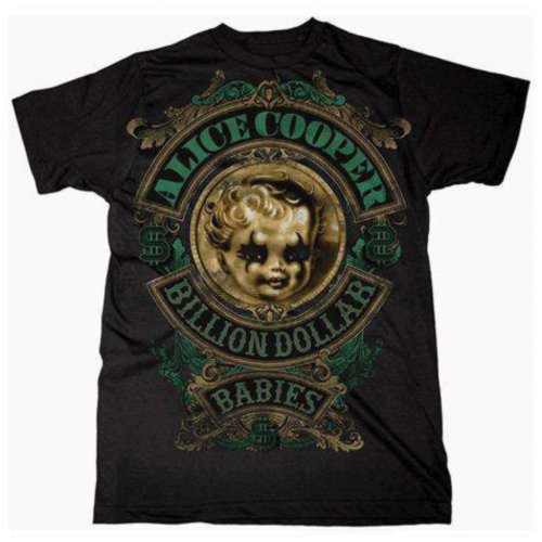 Alice Cooper Unisex T-Shirt: Billion Dollar Baby Crest T-Shirt