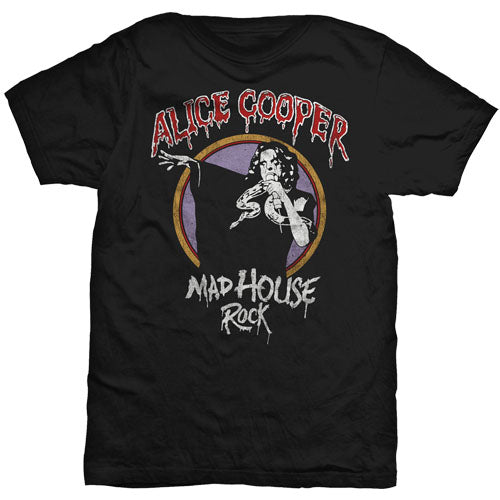 Alice Cooper Unisex T-Shirt: Mad House Rock T-Shirt