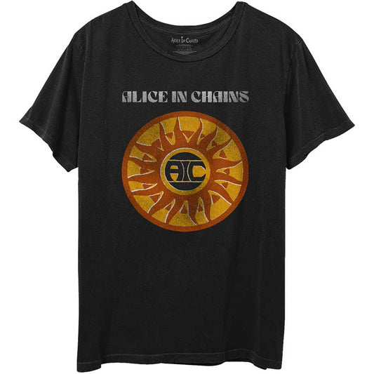 Alice In Chains Unisex T-Shirt: Circle Sun Vintage T-Shirt