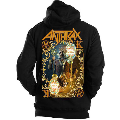 Anthrax Unisex Pullover Hoodie: Evil Twin (Back Print) Trui met capuchon
