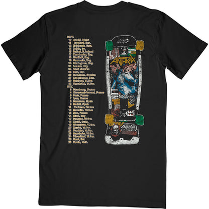 Anthrax Unisex T-Shirt: Spreading Skater Notman Vintage (Back Print) T-Shirt