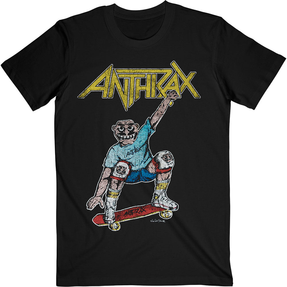 Anthrax Unisex T-Shirt: Spreading Skater Notman Vintage (Back Print) T-Shirt