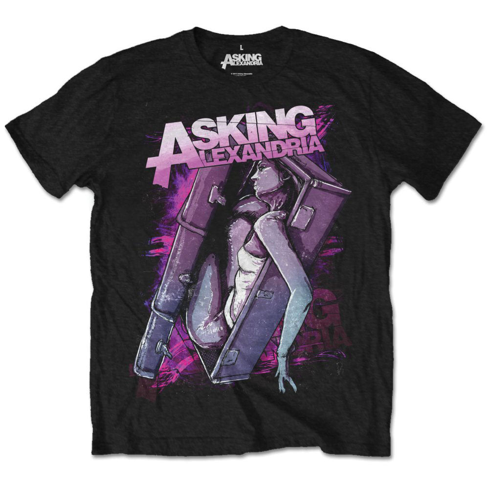 Asking Alexandria Unisex T-Shirt: Coffin Girl (Retail Pack) T-Shirt