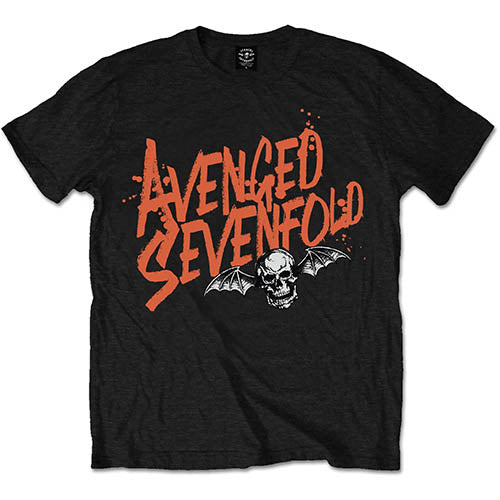 Avenged Sevenfold Unisex T-Shirt: Orange Splatter T-Shirt