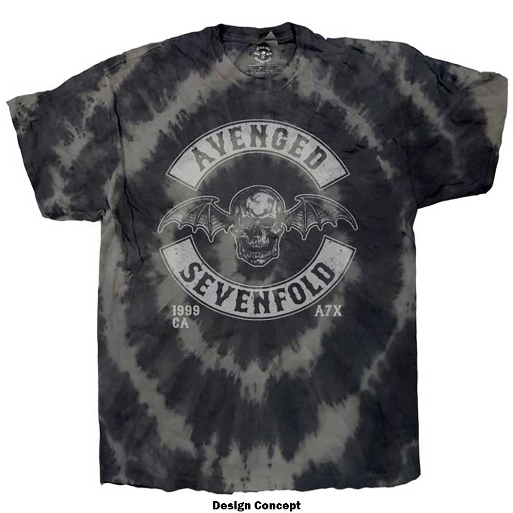 Avenged Sevenfold Unisex T-Shirt: Deathbat Crest (Wash Collection) T-Shirt