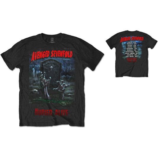 Avenged Sevenfold Unisex T-Shirt: Buried Alive Tour 2012 (Back Print) T-Shirt