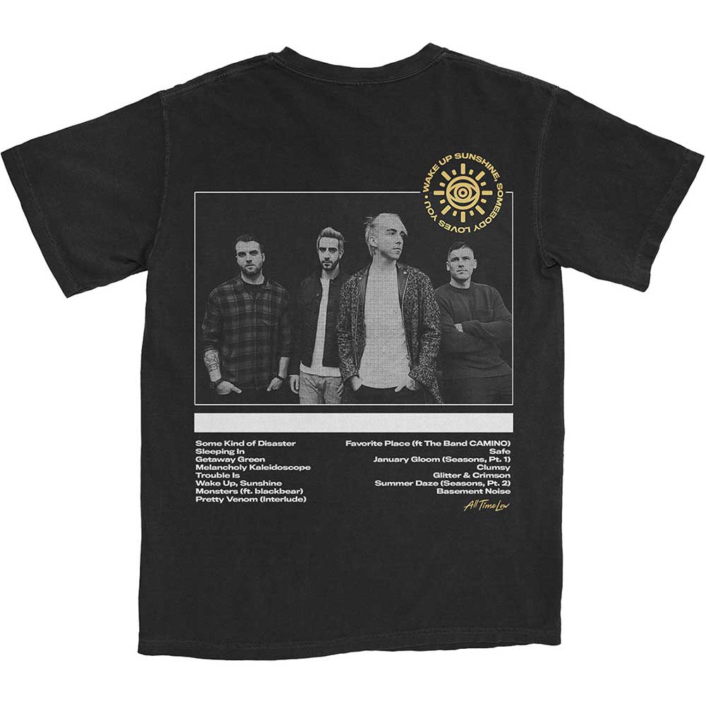 All Time Low Unisex T-Shirt: Wake Up Sunshine Track List (Back Print) T-Shirt