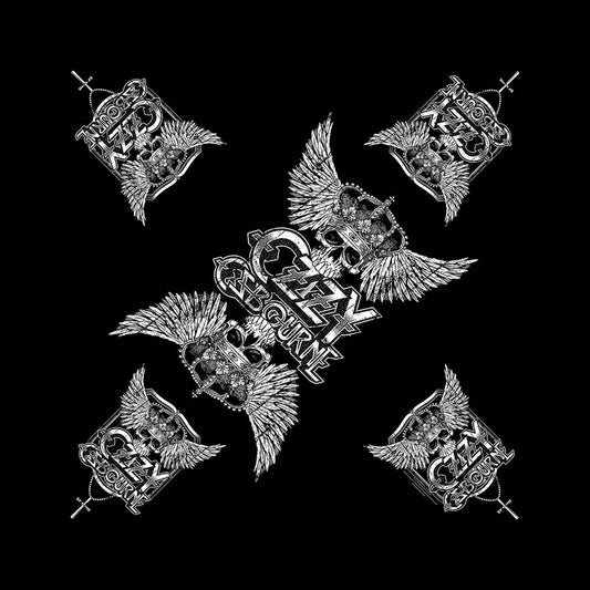 Ozzy Osbourne Unisex Bandana: Skull & Wings Bandana
