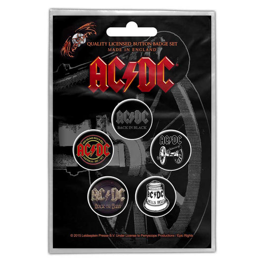 AC/DC Button Badge Pack: For Those About To Rock (Retail Pack) Set knoopspelden