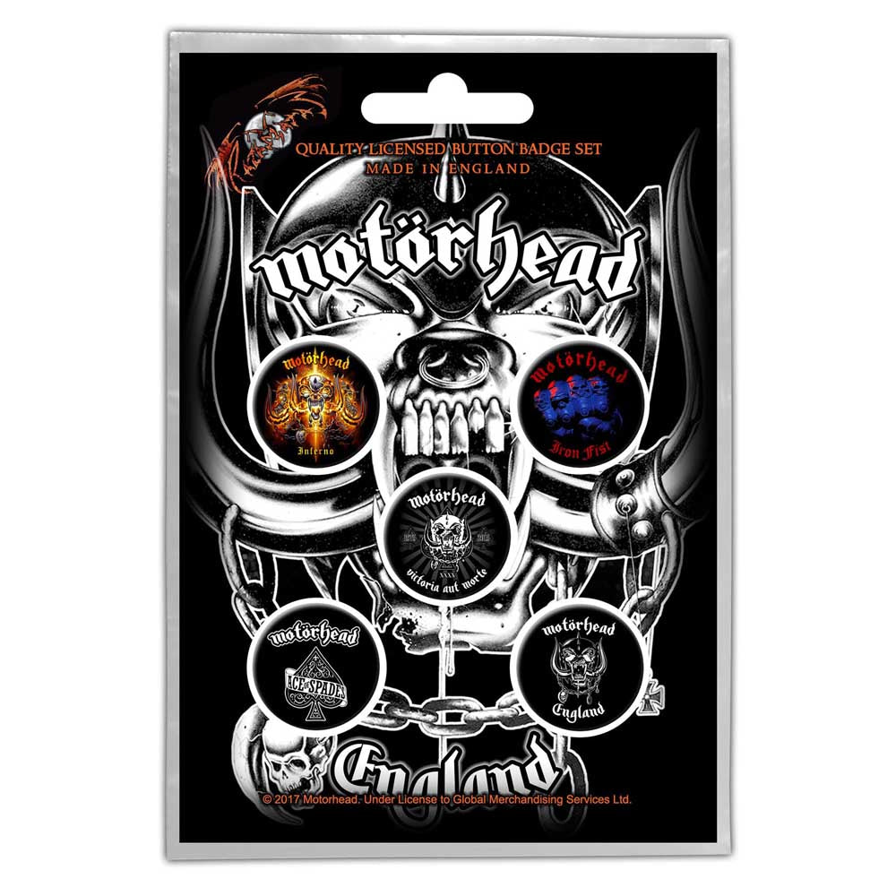 Motorhead Button Badge Pack: England (Retail Pack) Set knoopspelden