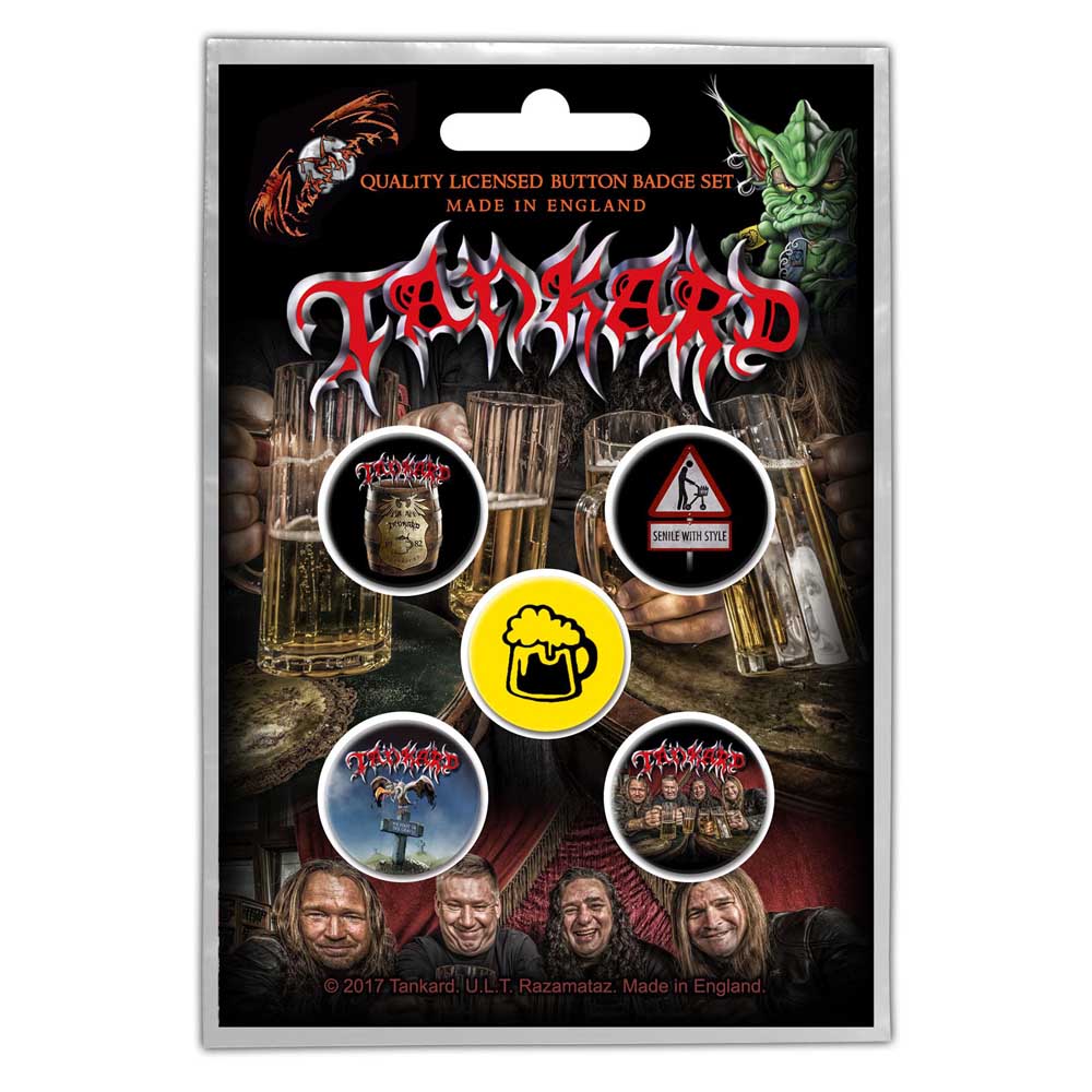 Tankard Button Badge Pack: One Foot in the Grave (Retail Pack) Set knoopspelden