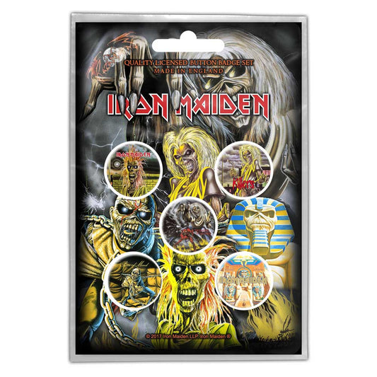 Iron Maiden Button Badge Pack: Early Albums (Retail Pack) Set knoopspelden