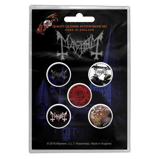 Mayhem Button Badge Pack: De Mysteriis Dom Sathanas (Retail Pack) Set knoopspelden
