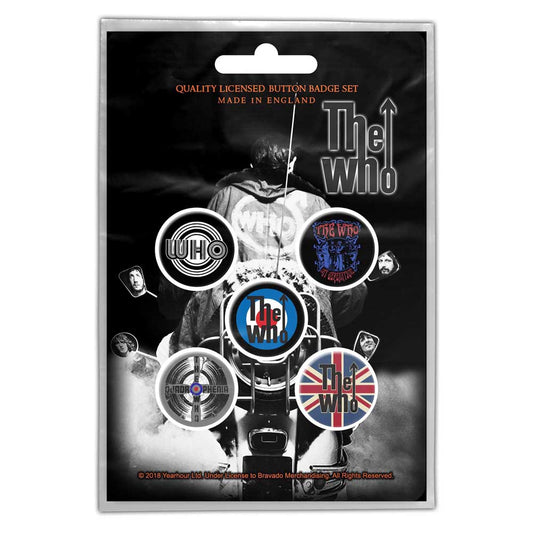 The Who Button Badge Pack: Quadrophenia (Retail Pack) Set knoopspelden