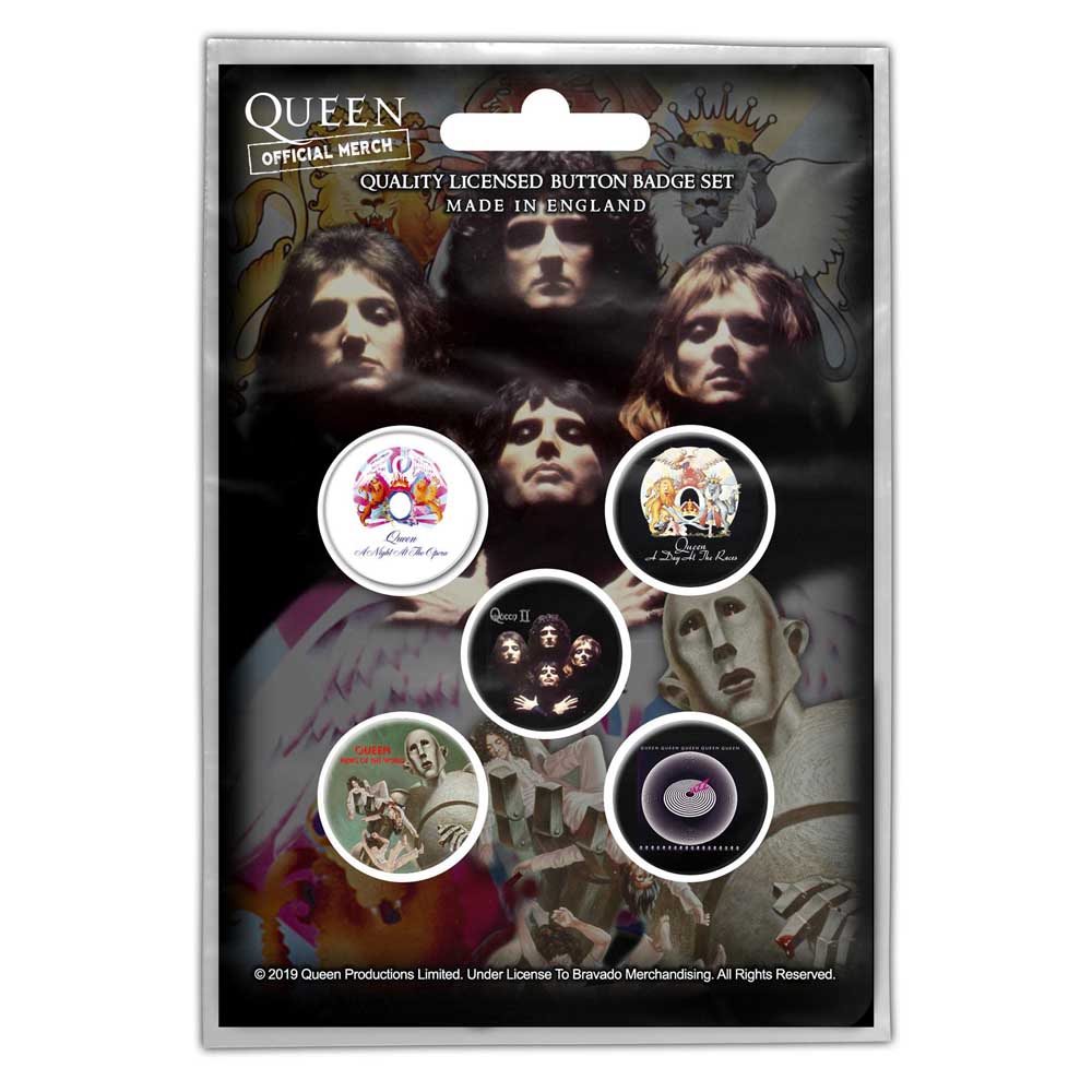 Queen Button Badge Pack: Early Albums (Retail Pack) Set knoopspelden