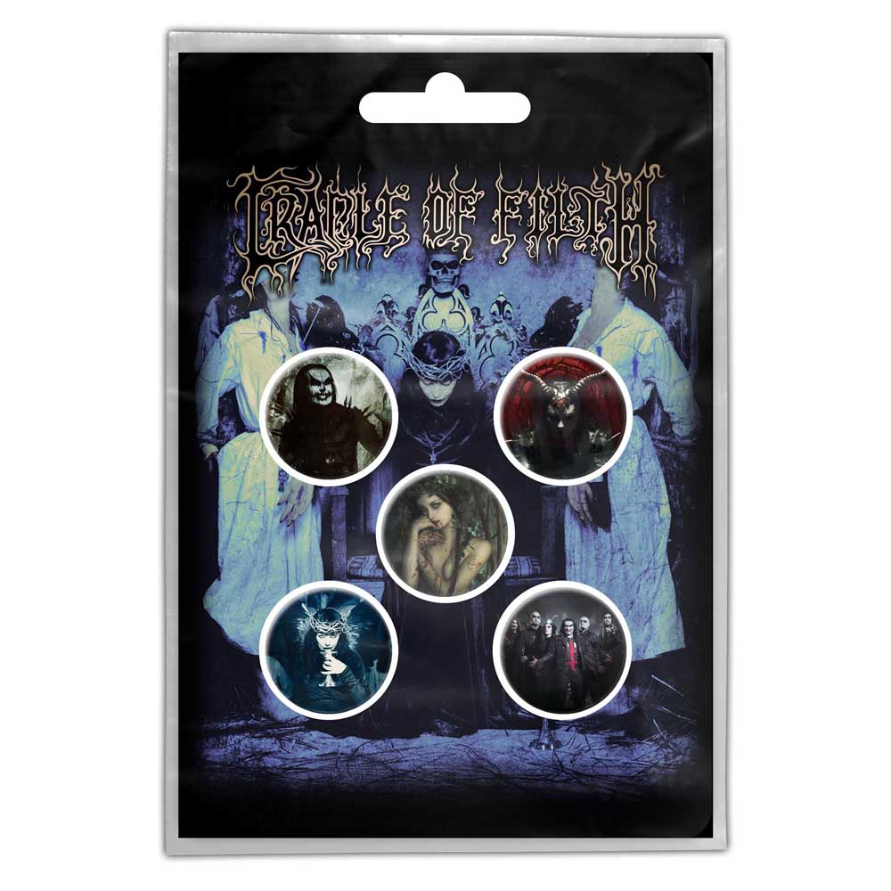 Cradle Of Filth Button Badge Pack: Cryptoriana (Retail Pack) Set knoopspelden