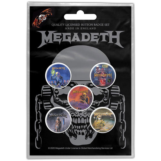 Megadeth Button Badge Pack: Vic Rattlehead (Retail Pack) Set knoopspelden