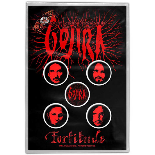 Gojira Button Badge Pack: Fortitude (Retail Pack) Set knoopspelden