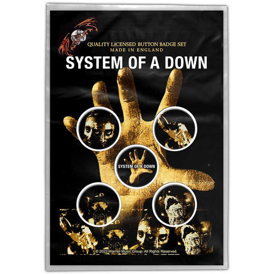 System Of A Down Button Badge Pack: Hand Set knoopspelden