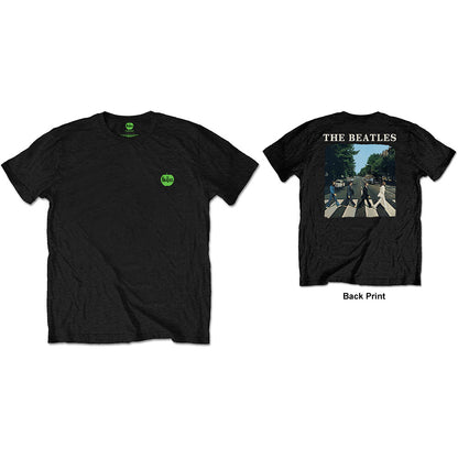 The Beatles Unisex T-Shirt: Abbey Road & Logo (Back Print/Retail Pack) T-Shirt