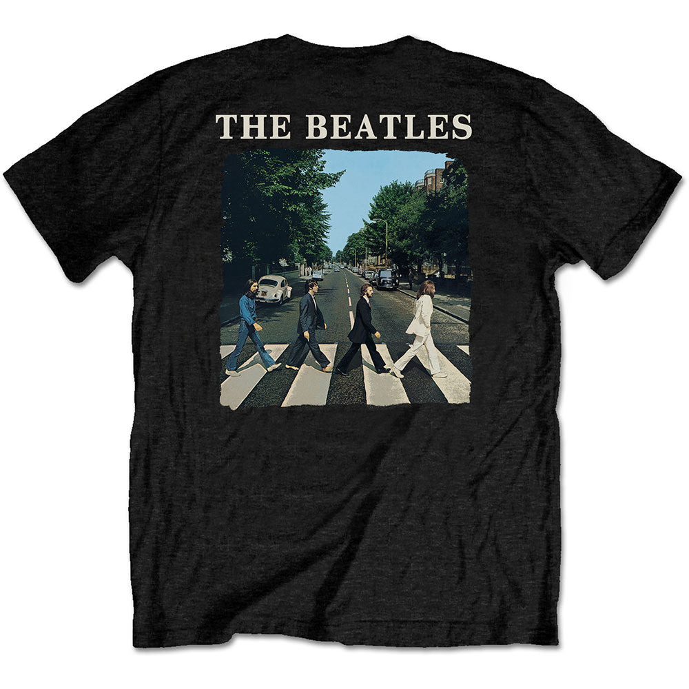 The Beatles Unisex T-Shirt: Abbey Road & Logo (Back Print/Retail Pack) T-Shirt