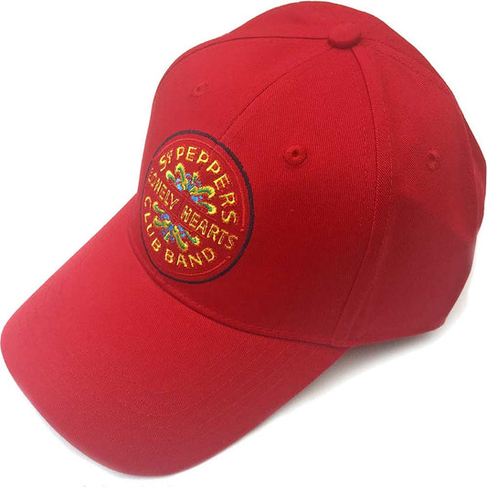 The Beatles Unisex Baseball Cap: Sgt Pepper Drum (Red) Baseballpet