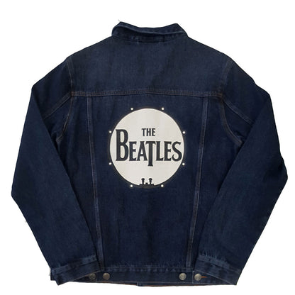 The Beatles Unisex Denim Jacket: Drum Logo (Back Print) Spijkerjas