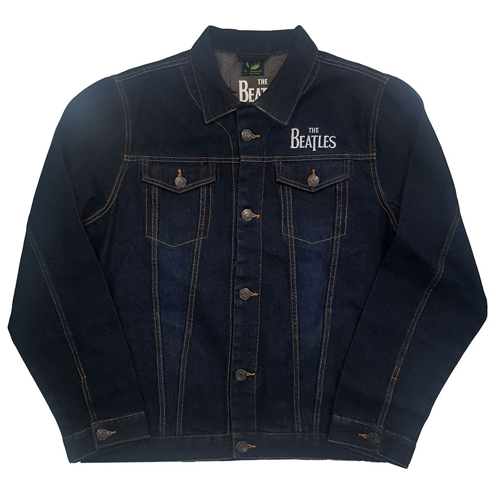 The Beatles Unisex Denim Jacket: Drum Logo (Back Print) Spijkerjas