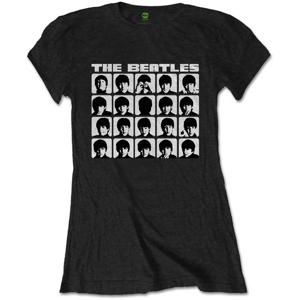 The Beatles Ladies T-Shirt: Hard Days Night Faces Mono T-Shirt