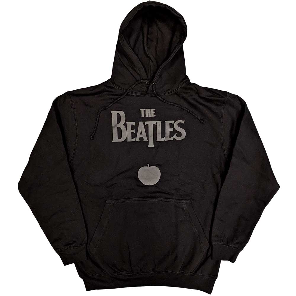 The Beatles Unisex Pullover Hoodie: Drop T Logo & Apple (Hi-Build) Trui met capuchon