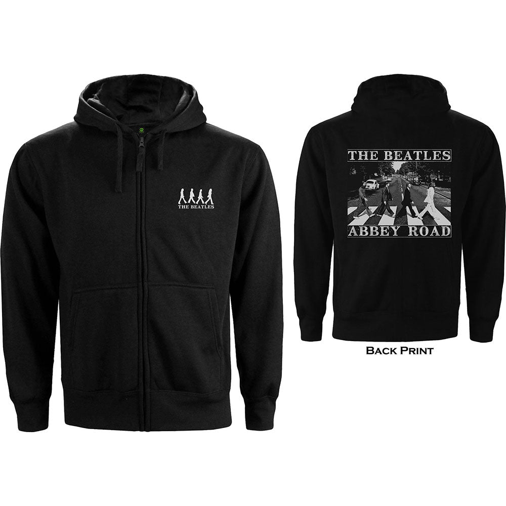 The Beatles Unisex Zipped Hoodie: Abbey Road (Back Print) Ritshoodie