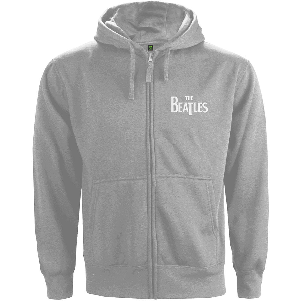 The Beatles Unisex Zipped Hoodie: White Album (Back Print) Ritshoodie