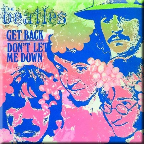 The Beatles Fridge Magnet: Get Back/Don't Let Me Down (Psychedelic) Koelkastmagneet