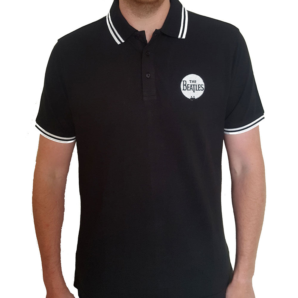 The Beatles Unisex Polo Shirt: Drum Logo Polo Shirt