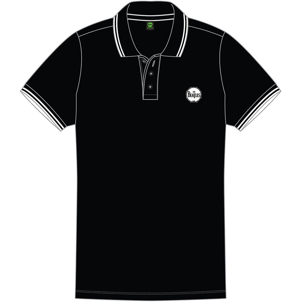 The Beatles Unisex Polo Shirt: Drum Logo Polo Shirt