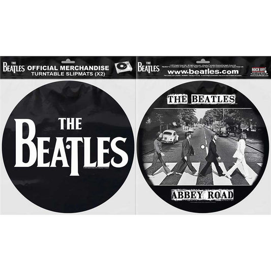 The Beatles Turntable Slipmat Set: Drop T Logo & Abbey Road (Retail Pack) Set draaitafel-slipmatten