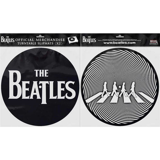 The Beatles Turntable Slipmat Set: Drop T Logo & Crossing Silhouette (Retail Pack) Set draaitafel-slipmatten
