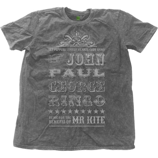 The Beatles Unisex T-Shirt: Mr Kite (Wash Collection) T-Shirt