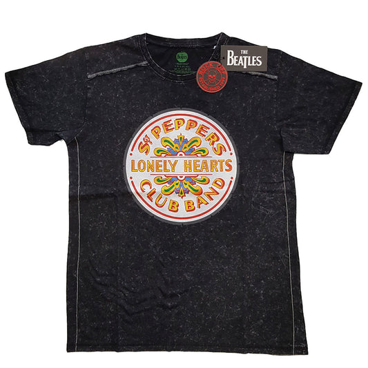 The Beatles Unisex T-Shirt: Sgt Pepper Drum (Wash Collection) T-Shirt