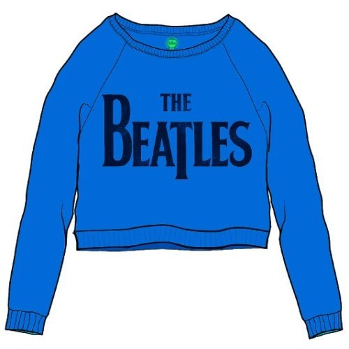 The Beatles Ladies Sweatshirt: Drop T Logo with Cropped Styling Sweatshirt