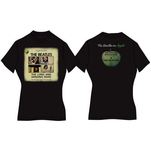 The Beatles Ladies T-Shirt: Long & Winding Road (Back Print) T-Shirt