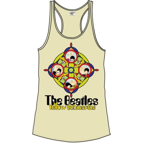 The Beatles Ladies Vest T-Shirt: Yellow Submarine & Portholes Vest T-Shirt