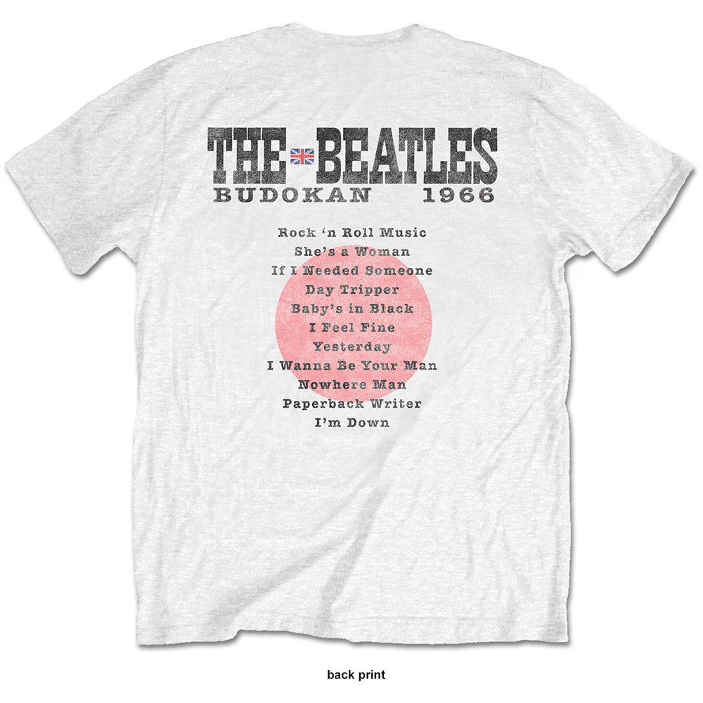 The Beatles Unisex T-Shirt: Budokan Set List (Back Print) T-Shirt