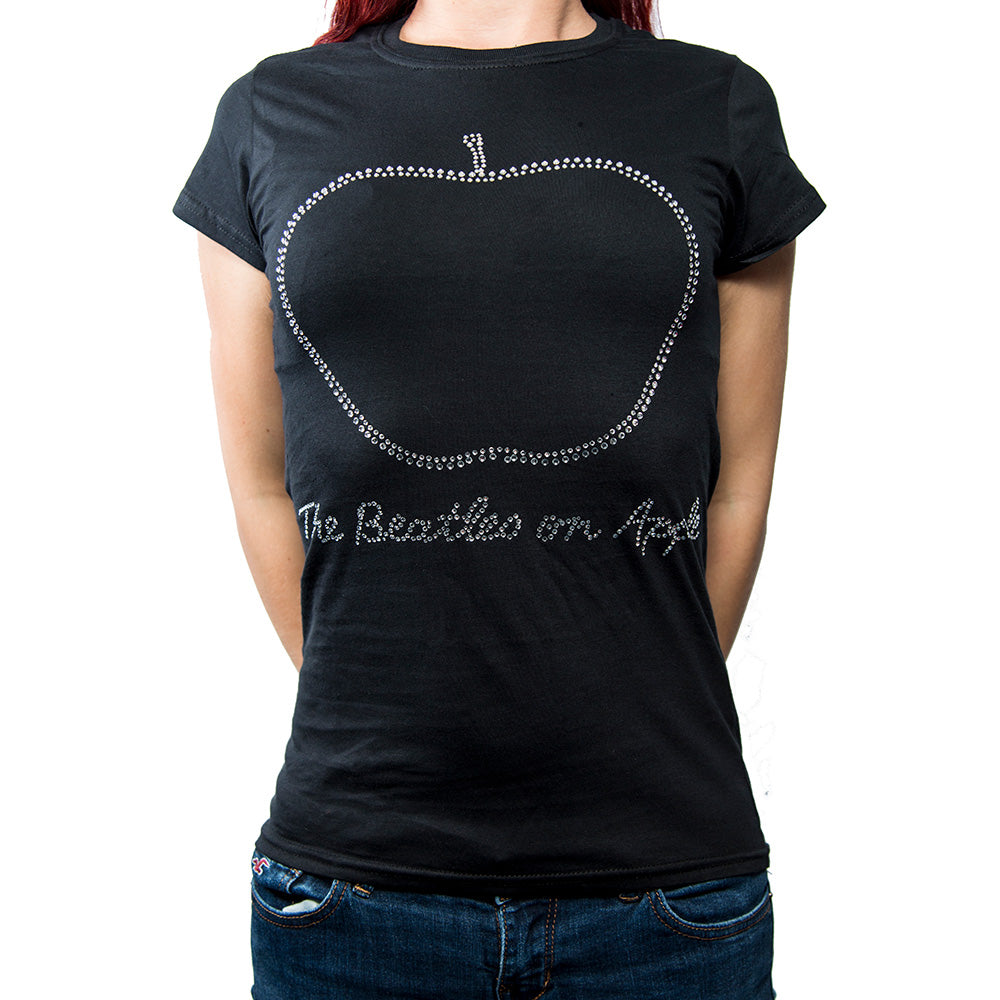 The Beatles Ladies Embellished T-Shirt: On Apple (Diamante) Embellished T-Shirt