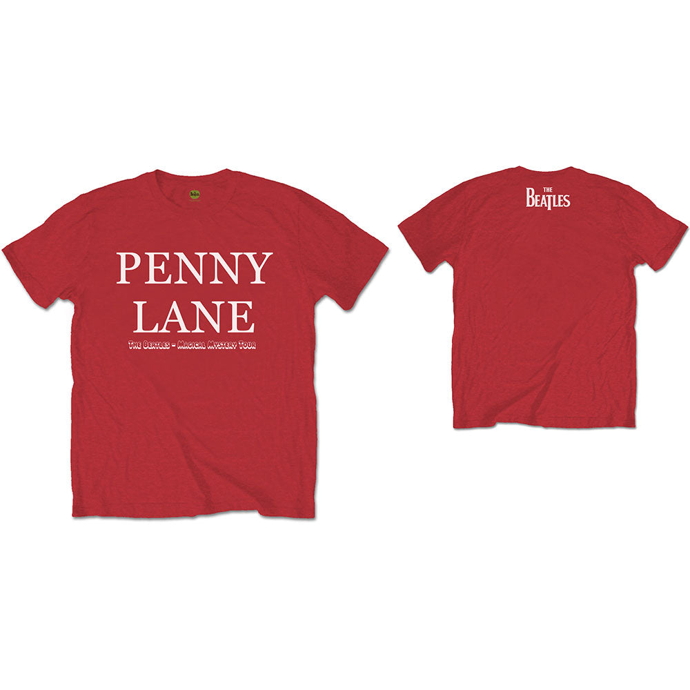 The Beatles Unisex T-Shirt: Penny Lane (Back Print) T-Shirt